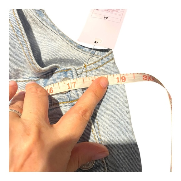 NWT Denim Overall Shorts - Picture 10 of 12